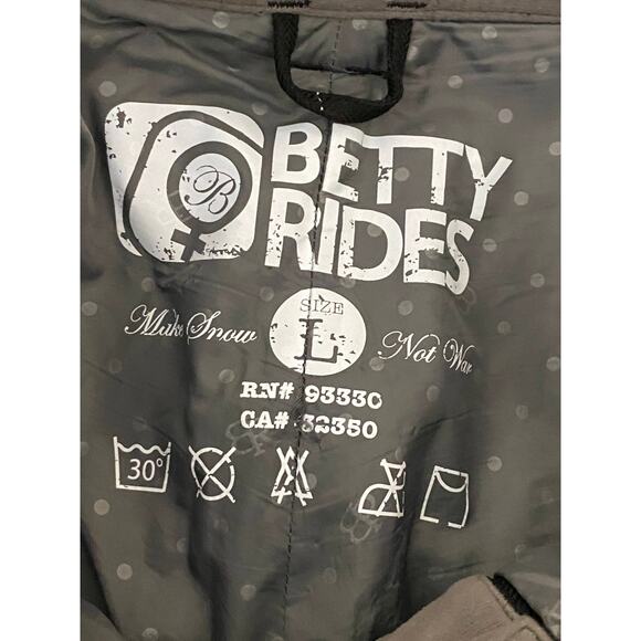 Betty Rides Black Checkered Athletic Snow Winter Pants Women's Size Large L - Picture 9 of 11